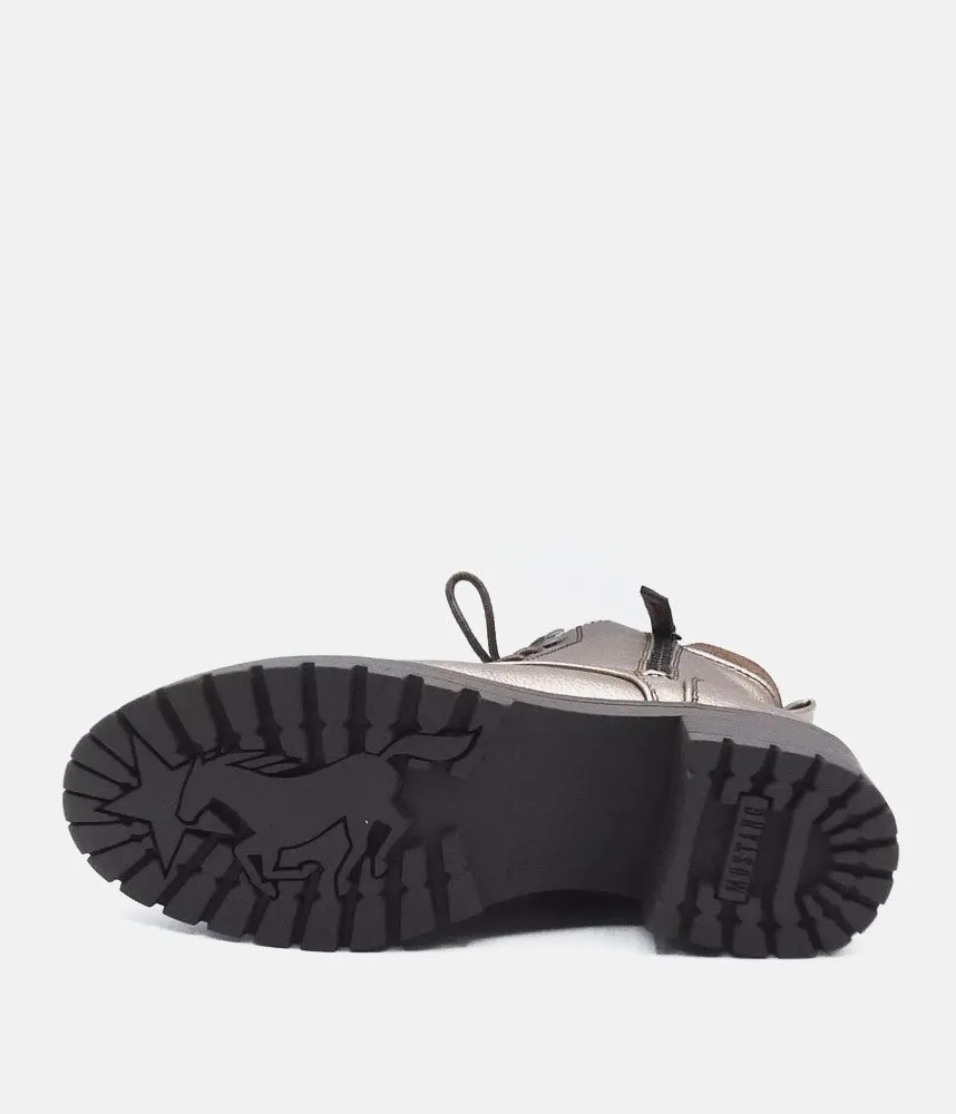 Mustang Stylish Metallic Ankle Boots