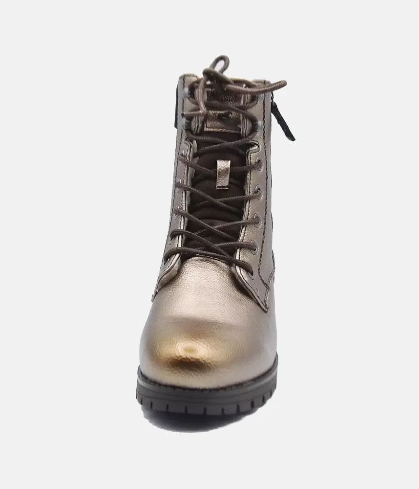 Mustang Stylish Metallic Ankle Boots