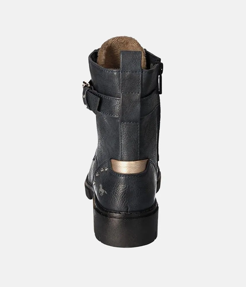 Mustang Stylish Navy Combi Ankle Boots