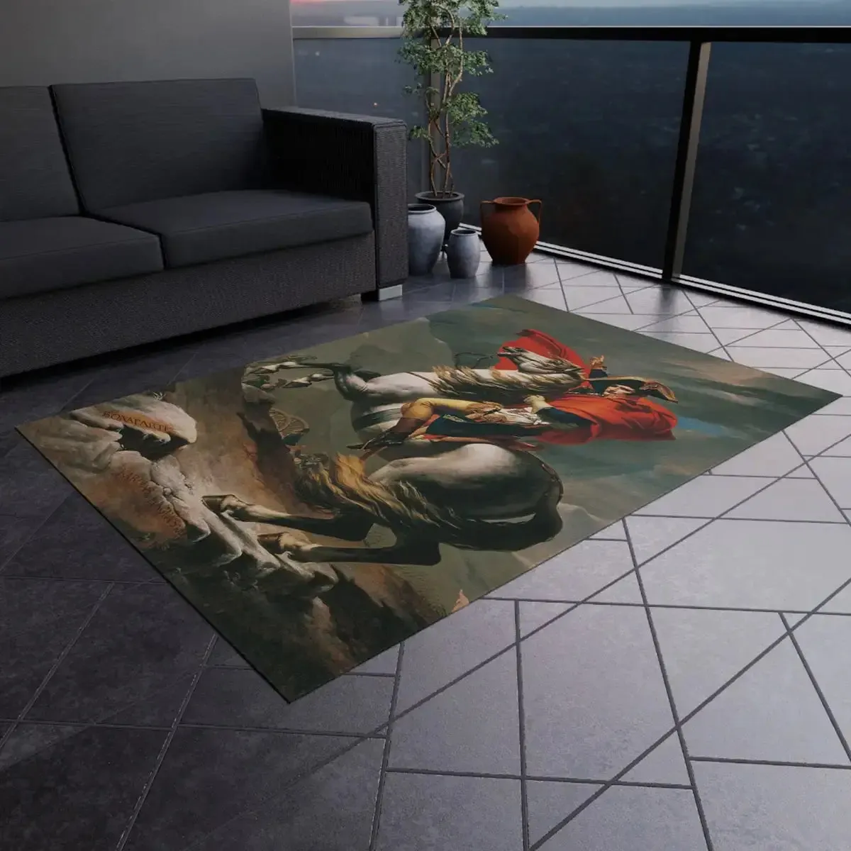 Napoleon Crossing the Alps Floor Mat