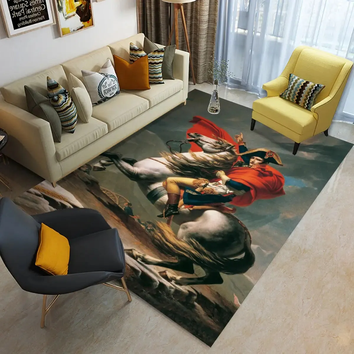 Napoleon Crossing the Alps Floor Mat
