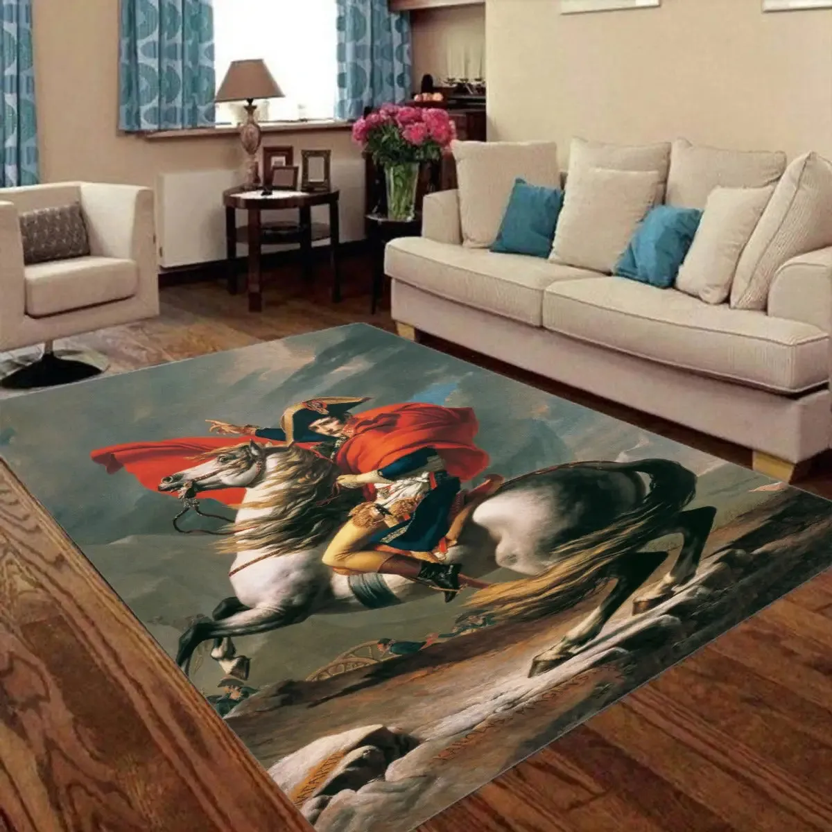 Napoleon Crossing the Alps Floor Mat