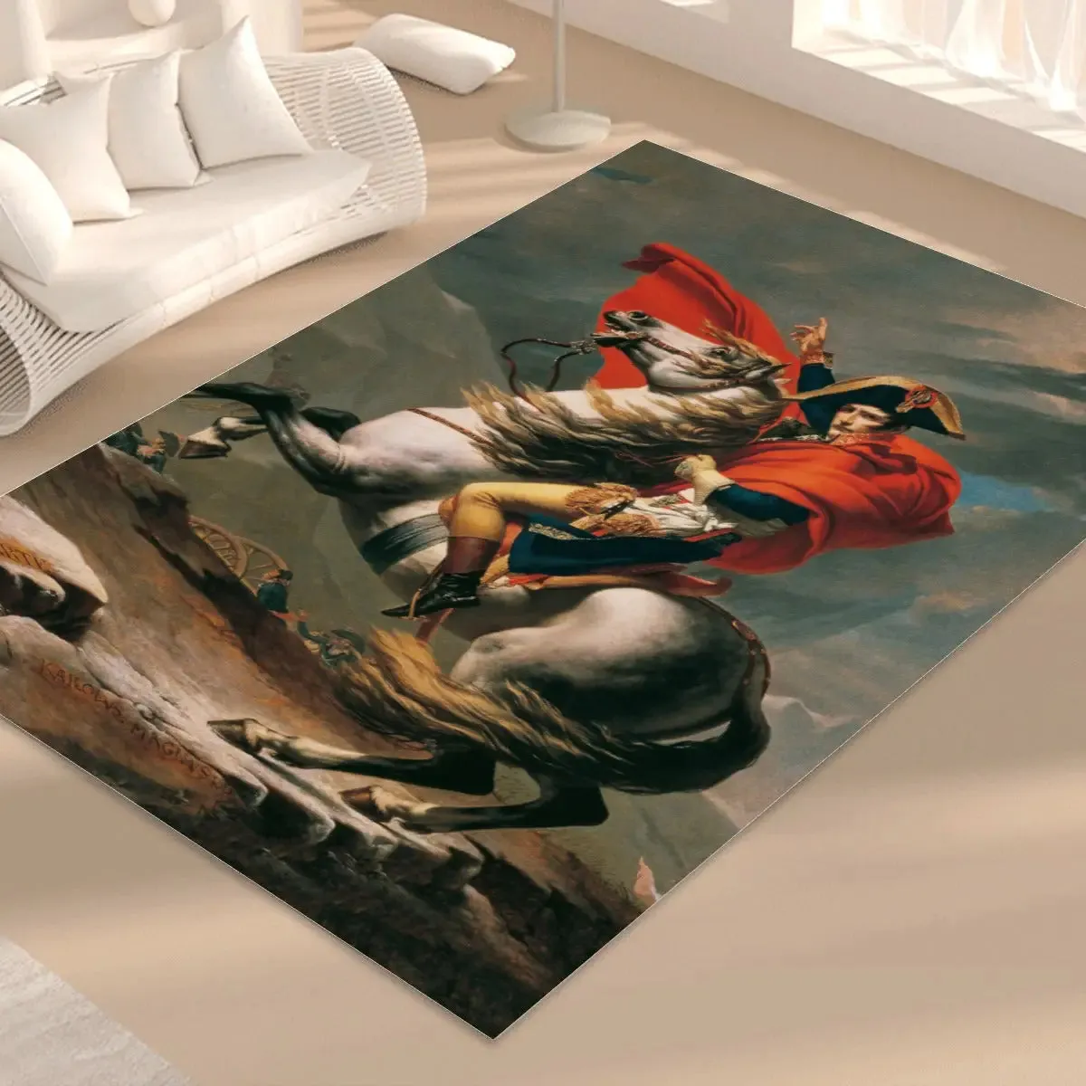 Napoleon Crossing the Alps Floor Mat