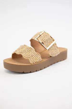 Natural Raffia Shoe
