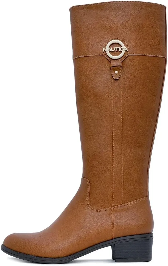 Nautica Women's Tall Shaft Riding Boots: Stylish Knee-High Dress Shoes for Fall & Winter
