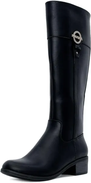 Nautica Women's Tall Shaft Riding Boots: Stylish Knee-High Dress Shoes for Fall & Winter