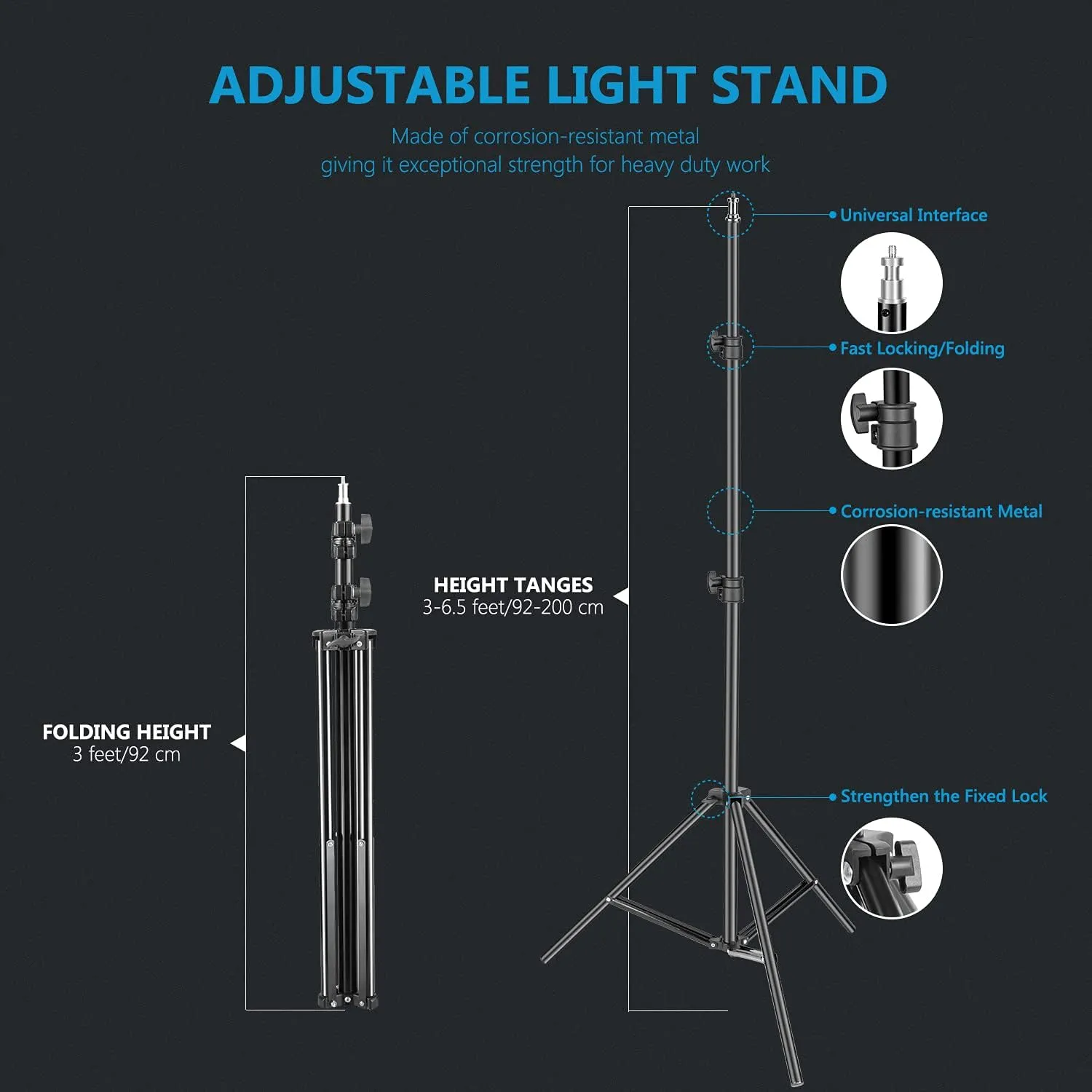 Neewer 2-Pack 2.4G LED Video Lighting Kit: Bi-Color CRI 95  280 LED Panel with 2M Light Stand, LCD Display, 2.4G Remote for Photo Studio Photography, Ball Head/Carry Bag Included