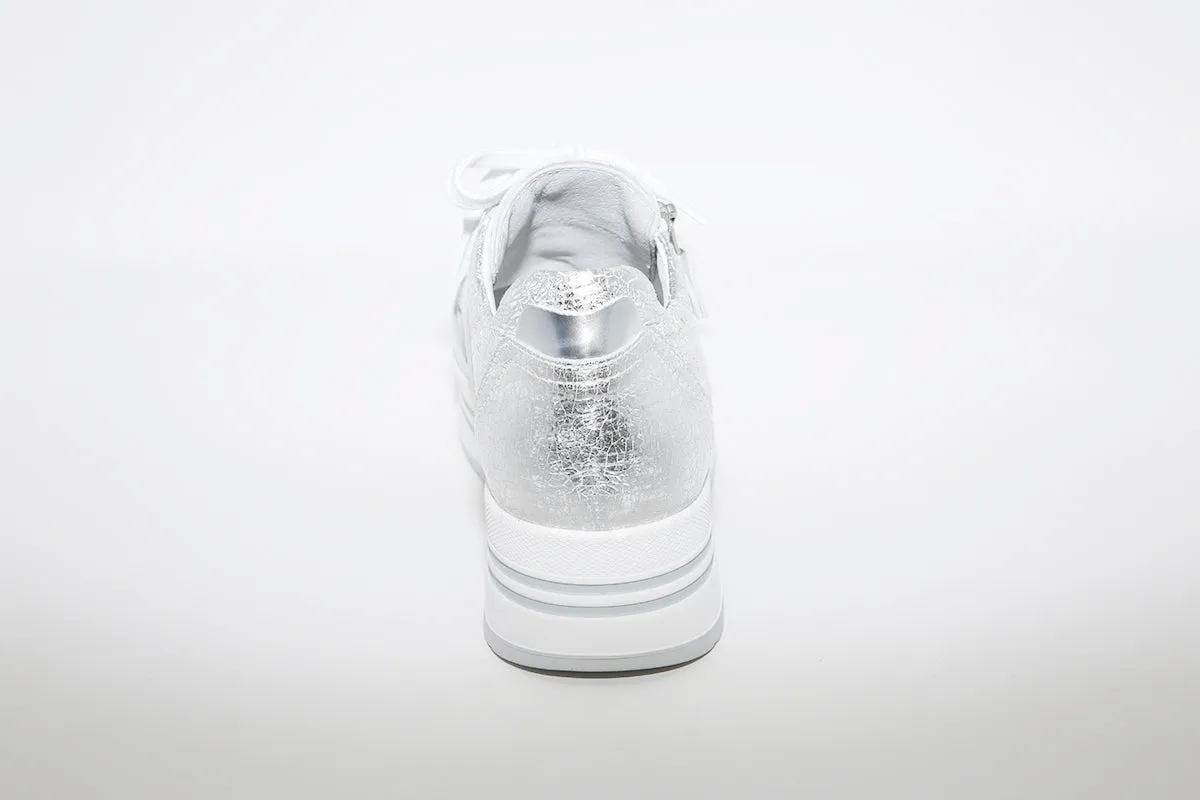 NeroGiardini - Platform Leather Sneakers - Silver