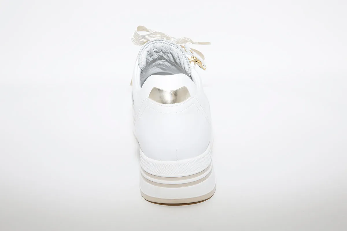 NeroGiardini - Platform Wedge Laced Sneakers - White
