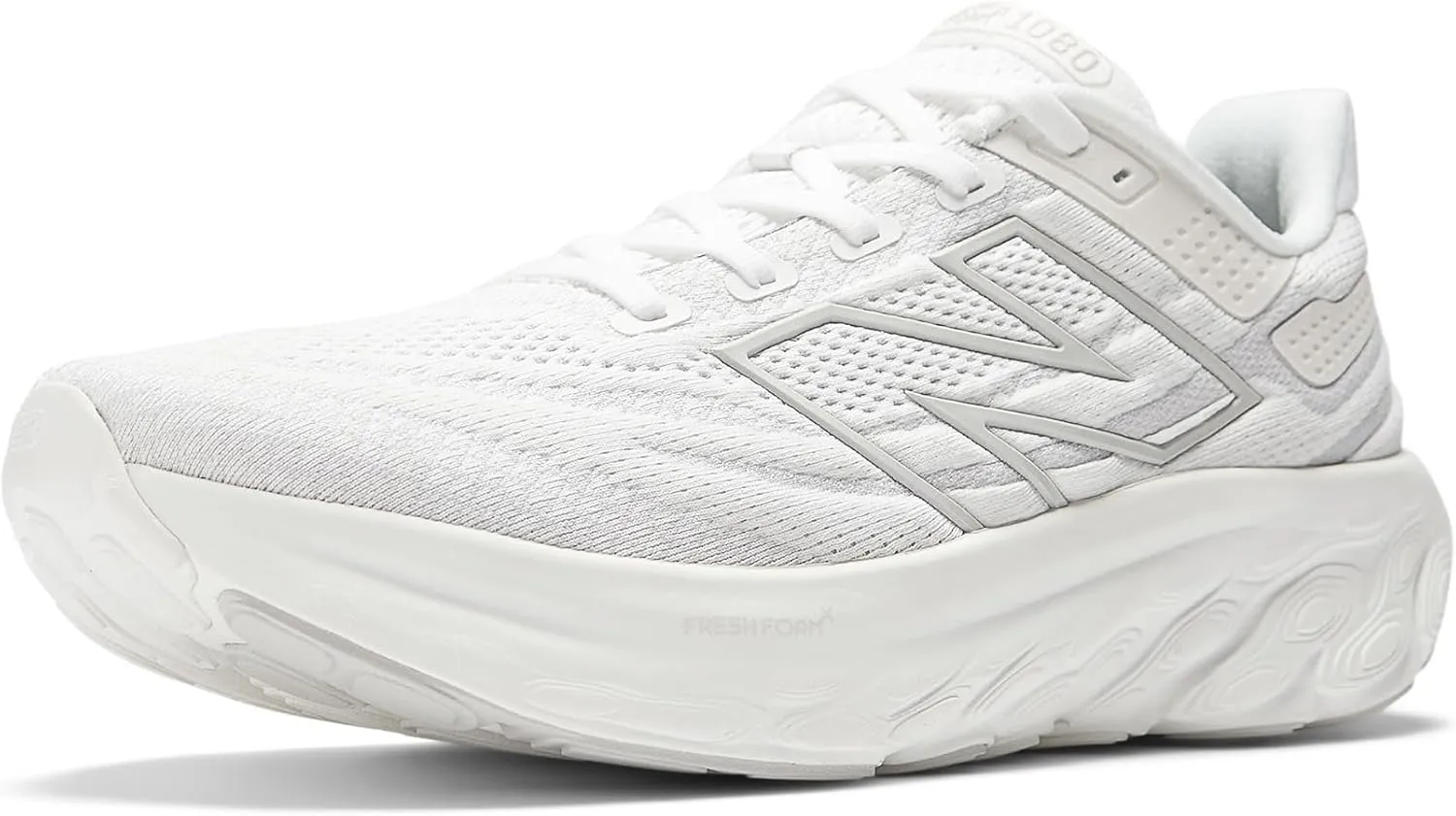 New Balance Men's M1080W13 Running Shoe, White/Light Silver Metallic, 16 Wide