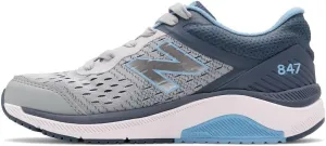 New Balance Women's 847 V4 Walking Shoe, Light Aluminum/Vintage Indigo, 6.5 Narrow