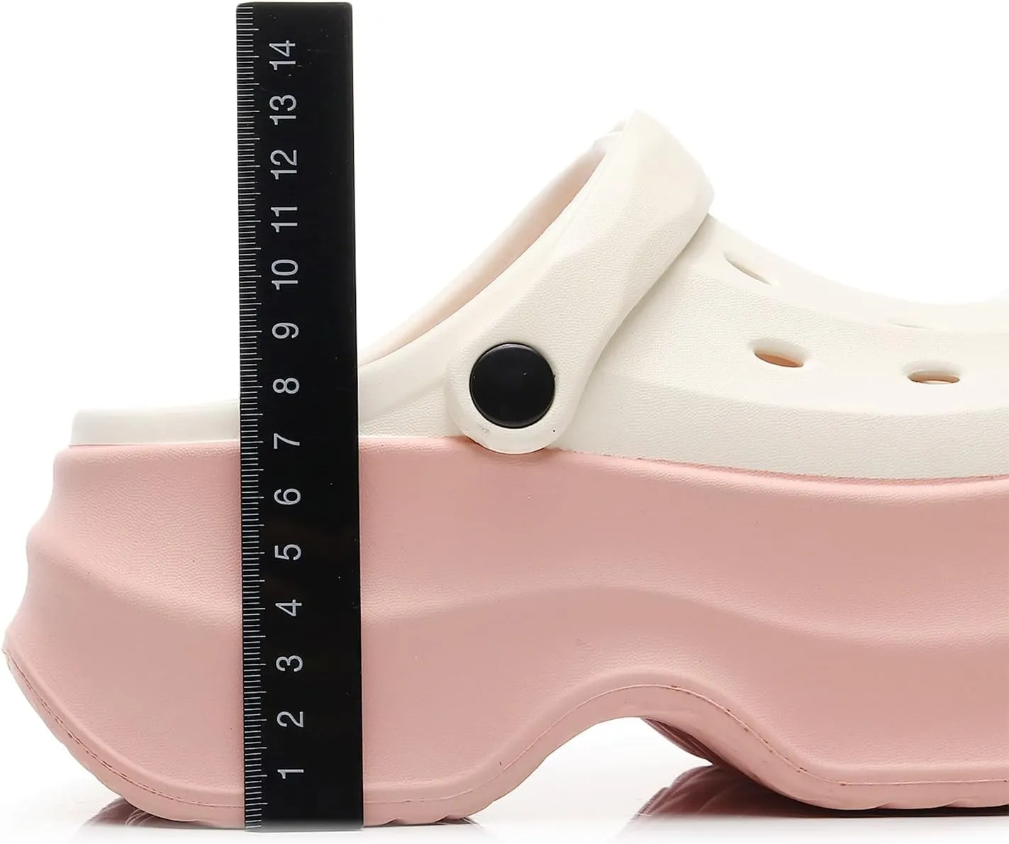 NIFFTORIA Women's Platform Clogs Gardener Slip On Slides Shoes Mules Hight Heels Beach Sandals with Pearl Accessories