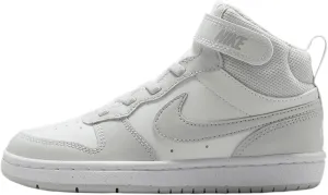 Nike Court Borough Mid 2 Little Kids' Shoes (CD7783-127, Sail/White/Light Silver)