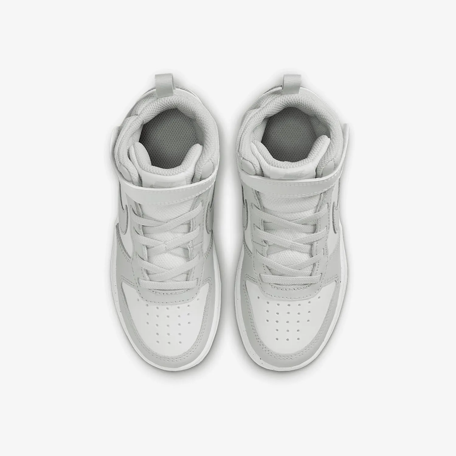 Nike Court Borough Mid 2 Little Kids' Shoes (CD7783-127, Sail/White/Light Silver)