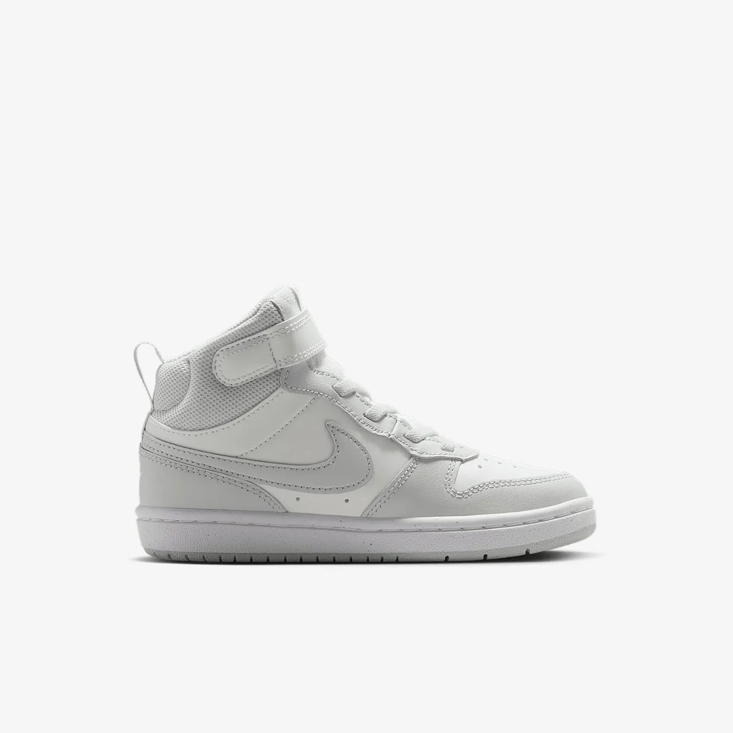 Nike Court Borough Mid 2 Little Kids' Shoes (CD7783-127, Sail/White/Light Silver)