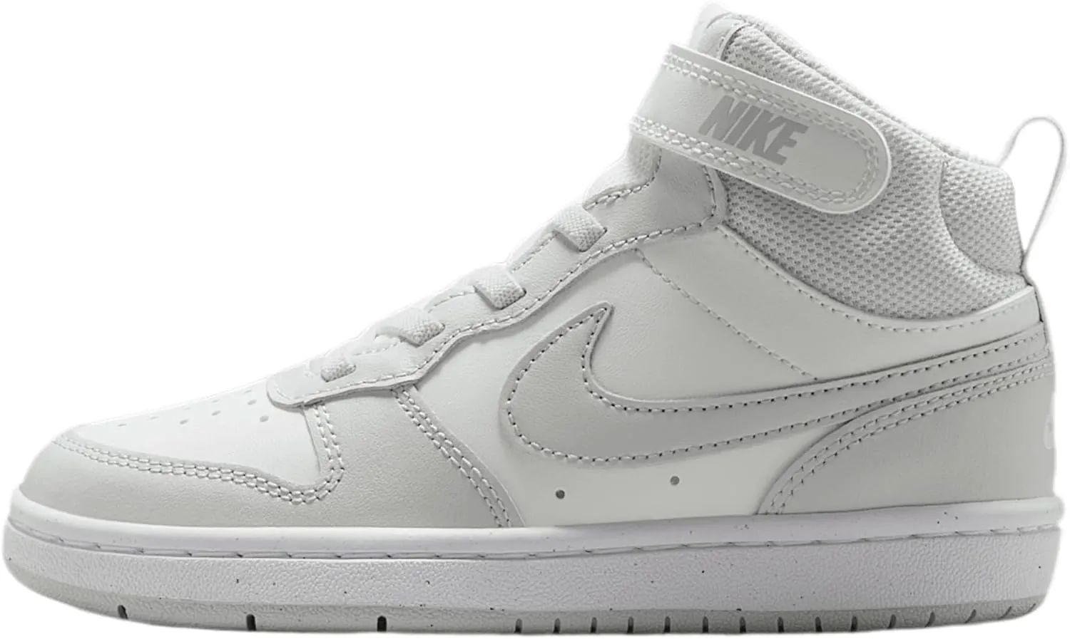 Nike Court Borough Mid 2 Little Kids' Shoes (CD7783-127, Sail/White/Light Silver)