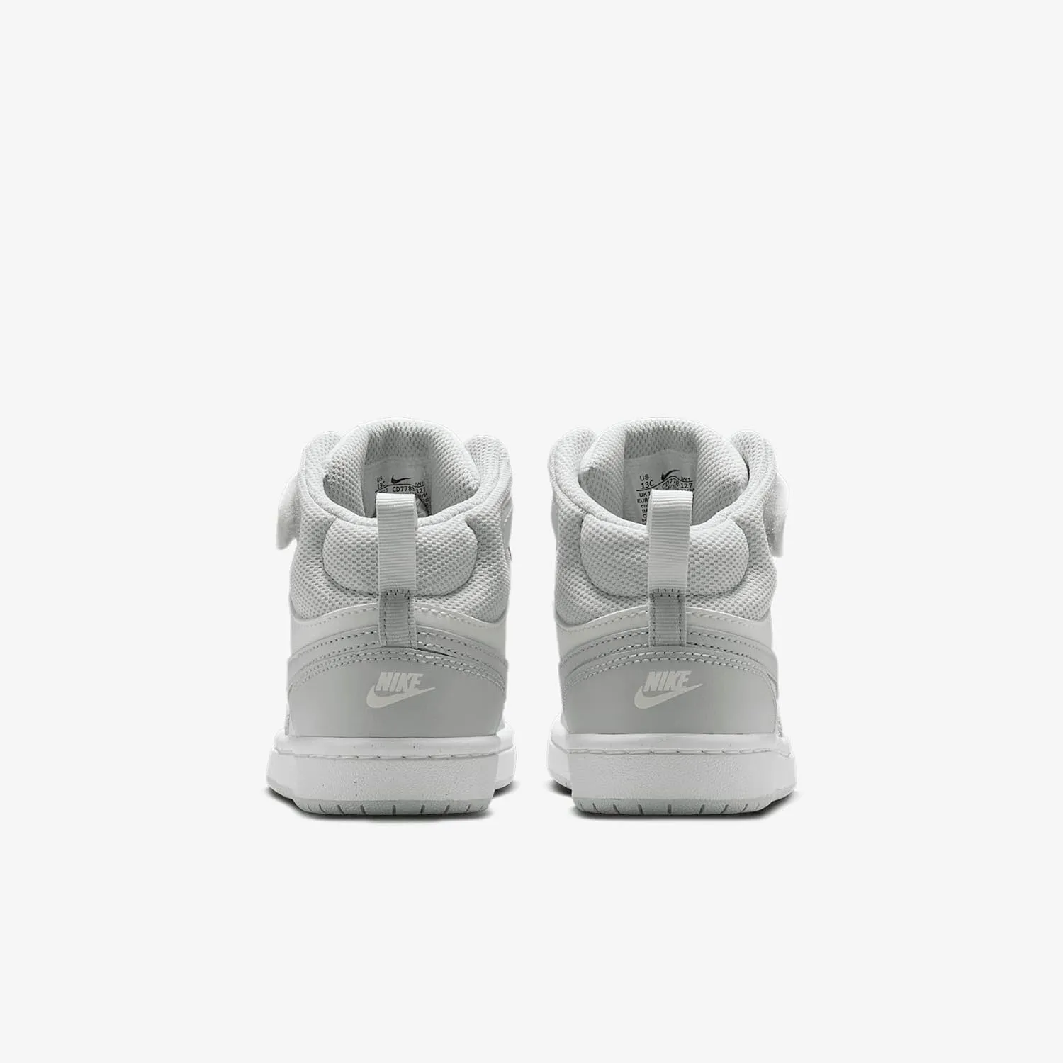 Nike Court Borough Mid 2 Little Kids' Shoes (CD7783-127, Sail/White/Light Silver)