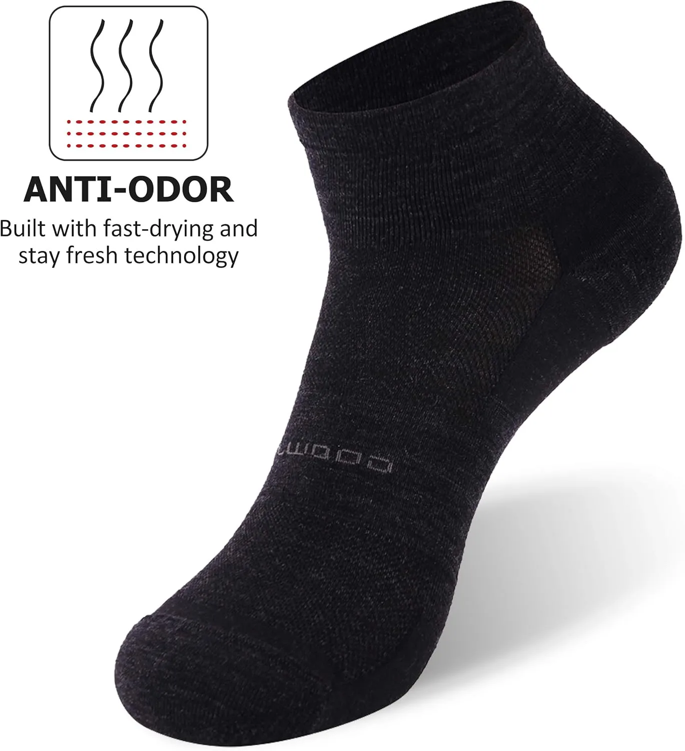 No Show Athletic Socks, ZEALWOOD Unisex Merino Wool Ultra-Light Running Tennis Golf Socks,1/3 Pairs