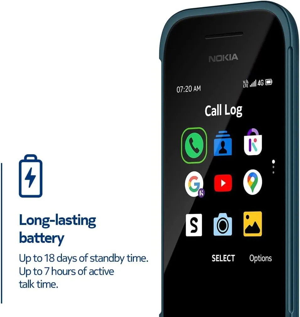 Nokia 2780 Flip | Unlocked | KaiOS | Verizon, AT&T, T-Mobile | Blue