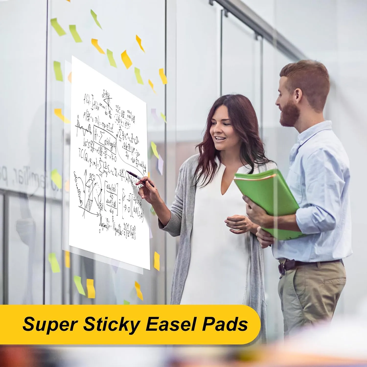 Nortix Flip Chart Paper, Sticky Easel Pads, Chart Paper for Teachers, Upgraded Dual-Purpose for Flip Chart and Dry Erase Board, Super Adhesive & Bleed-Resistant, 25 x 30 inch, 30 Sheets/Pad, 6 Pads