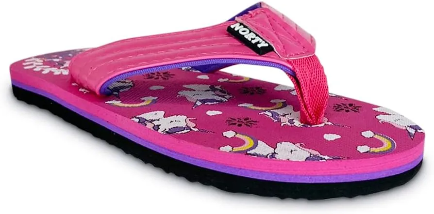 NORTY Boy's Girl's Flip Flop for the Beach, Pool, Everyday - Runs One Size Small