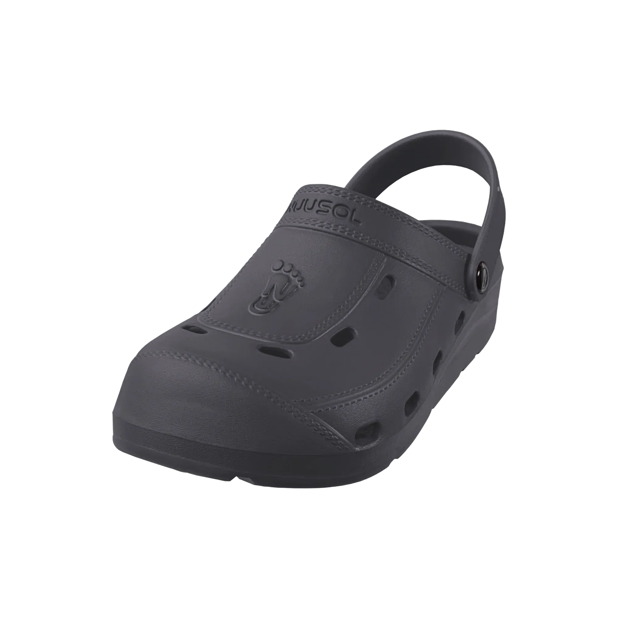 Nuu Sol Size W9/M8 Black Rubber McCall Clogs Shoes | NWT