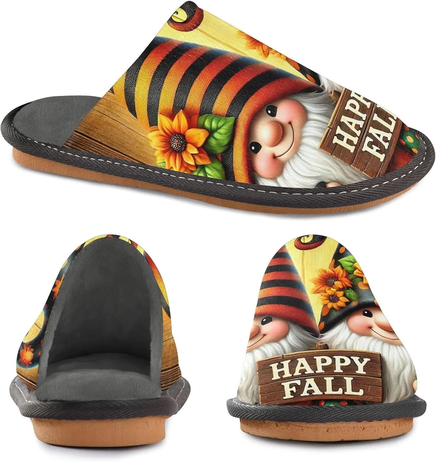 ODAWA Sloth Tree Party Ladies Slippers House Memory Foam Warm Slip on House Shoes