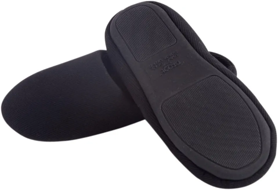 ofoot Women's Non-Slip House Slippers - Lightweight Cotton Memory Foam Indoor Slip-On, Machine Washable & Foldable Travel Design for Home, Yoga, Narrow/Wide Fit Options