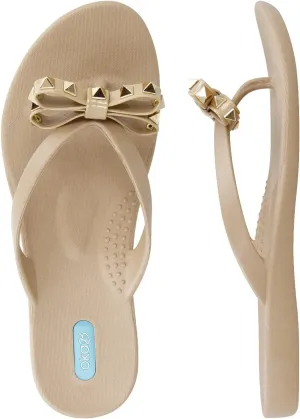 Oka-B Women's Chase Bow Flip Flop Sandal