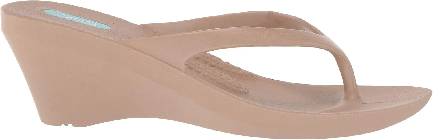 Oka-B Women's Kylie Flip Flop with Wedge Heel