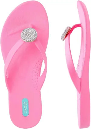 Oka-B Women's Lucky Rhinestone Flip Flop Sandal
