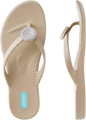 Oka-B Women's Lucky Rhinestone Flip Flop Sandal