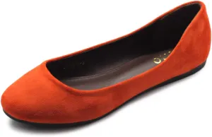 Ollio Womens Shoe Ballet Light Faux Suede Low Heels Flat