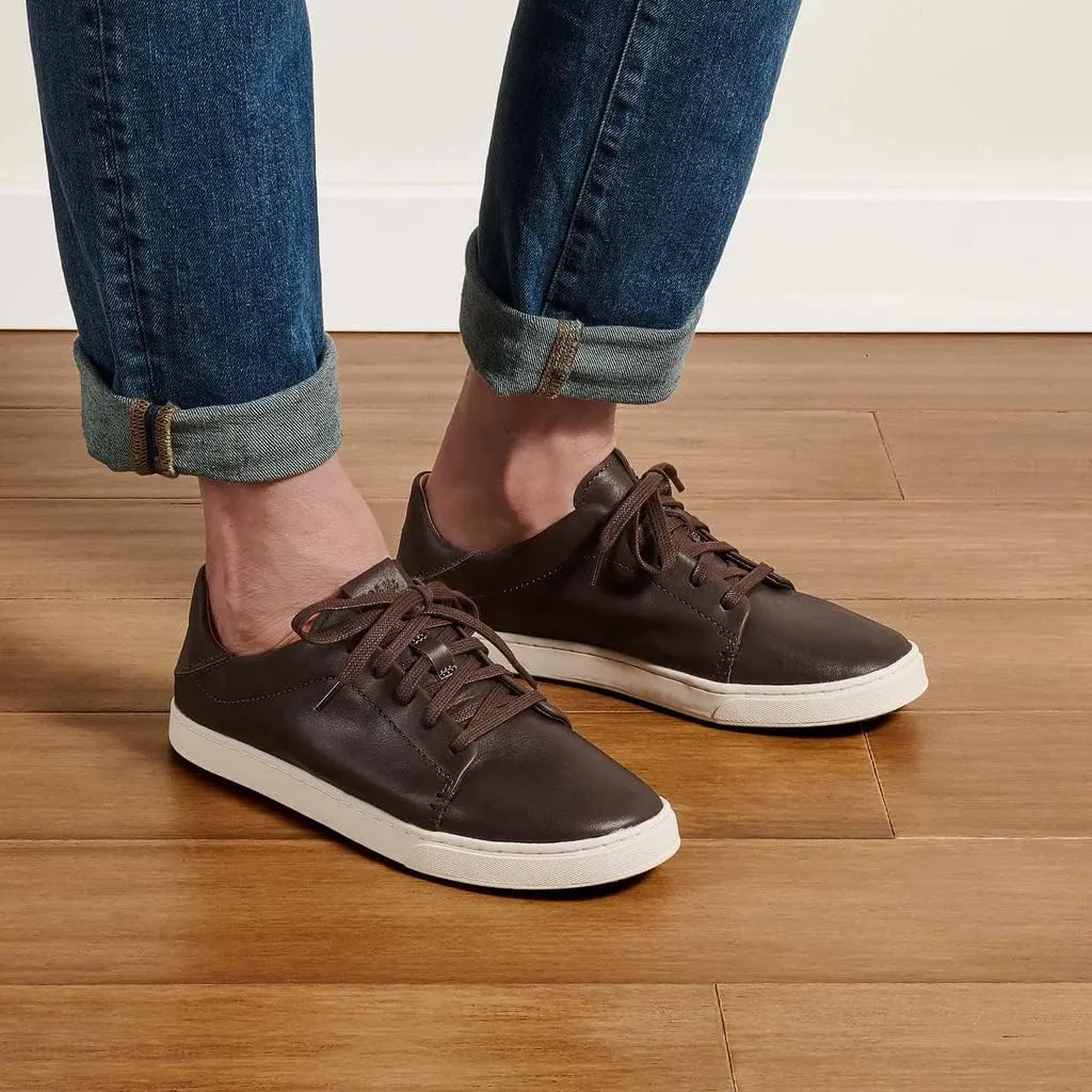 OLUKAI Pehuea Li 'ILI Women's Everyday Leather Sneakers, Casual & Versatile Shoes with Drop-in Heel, Soft & Premium Materials, All-Day Comfort & Support