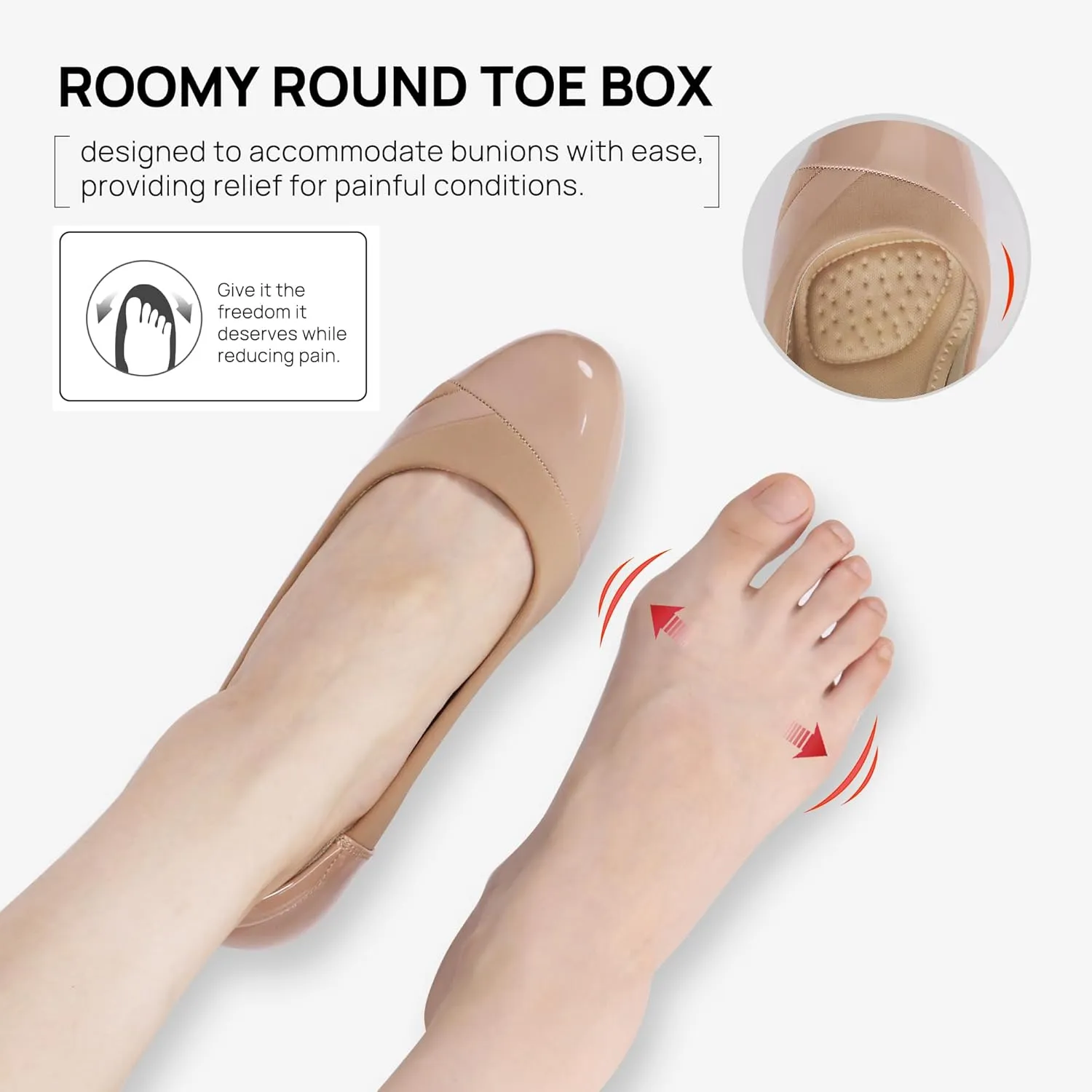Ortho rest Women Bunion Dress Shoes Low Heel Orthopedic Slip on Loafers Orthotic Pumps