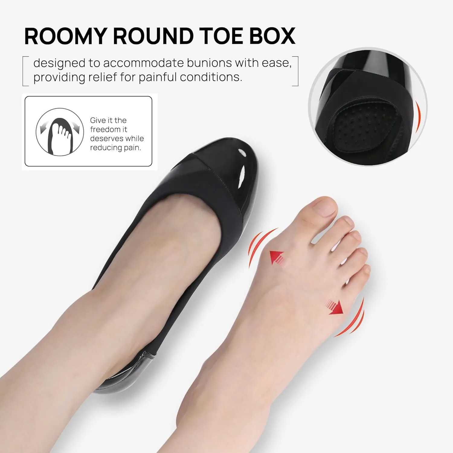 Ortho rest Women Bunion Dress Shoes Low Heel Orthopedic Slip on Loafers Orthotic Pumps