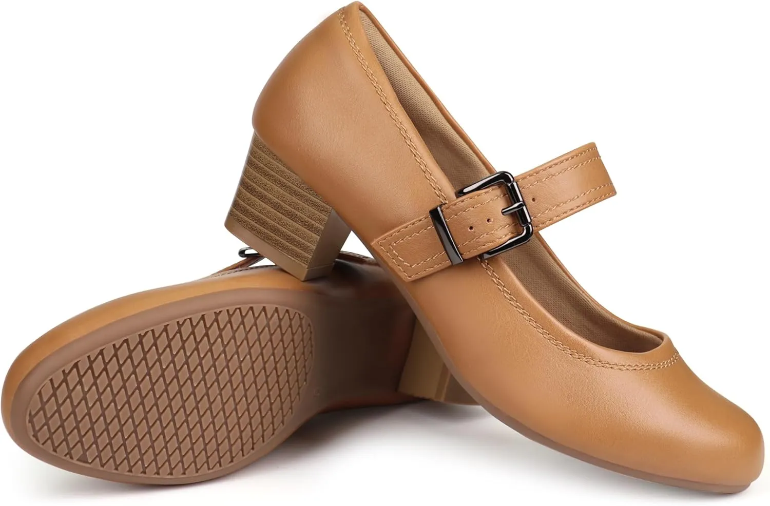 Ortho rest Women Mary Janes Shoes for Bunions Orthopedic Dress Shoes Low Chunky Heels Work Pumps