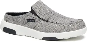OrthoComfoot Women's Orthopedic Slip-On Loafers Walking Shoes: Comfortable Arch Support Slippers for Plantar Fasciitis, Casual Canvas Orthotic Mule Clogs for Foot Heel Pain Relief