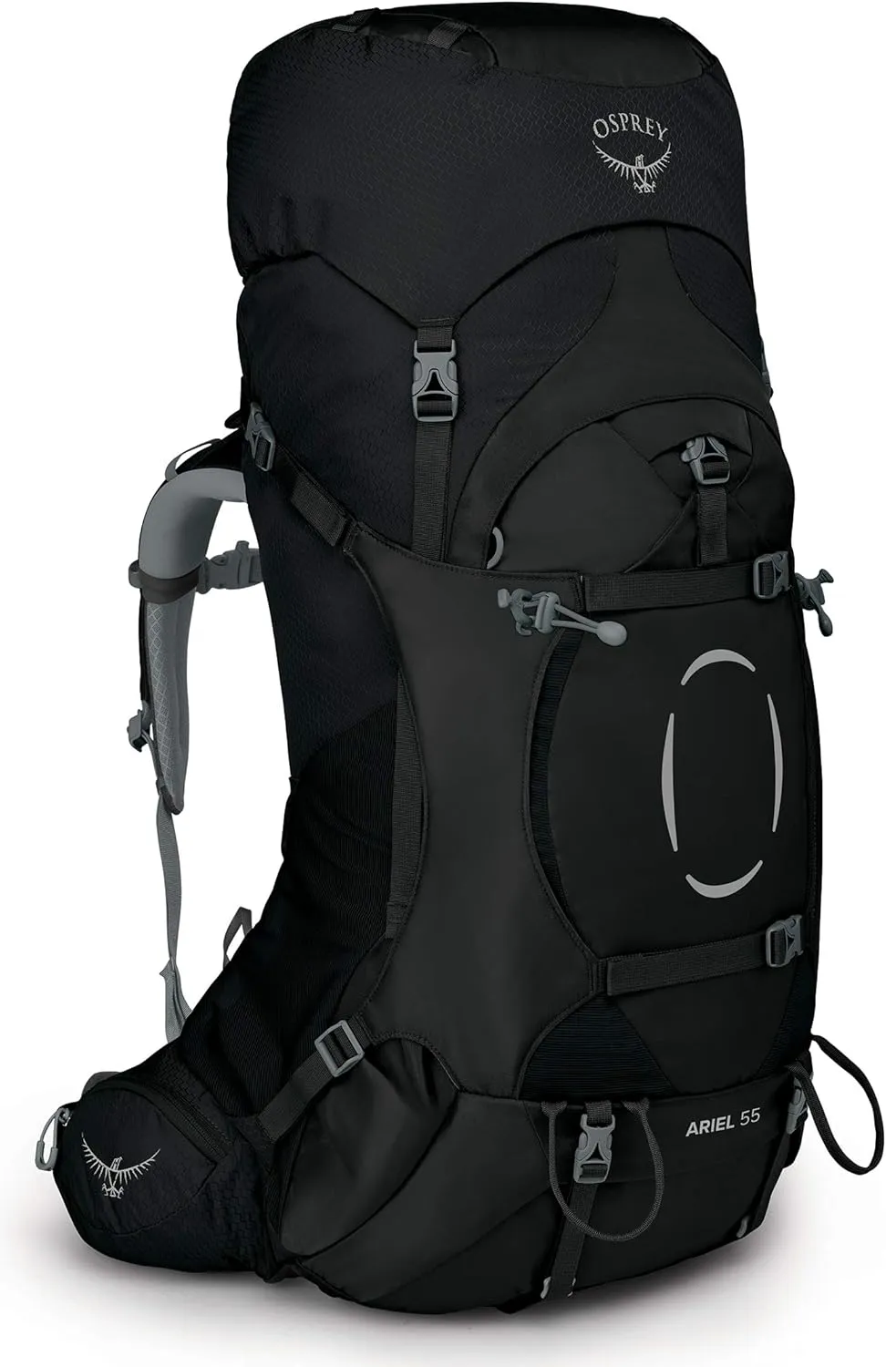 Osprey Ariel 55L Women's Backpacking Backpack, Black, WM/L