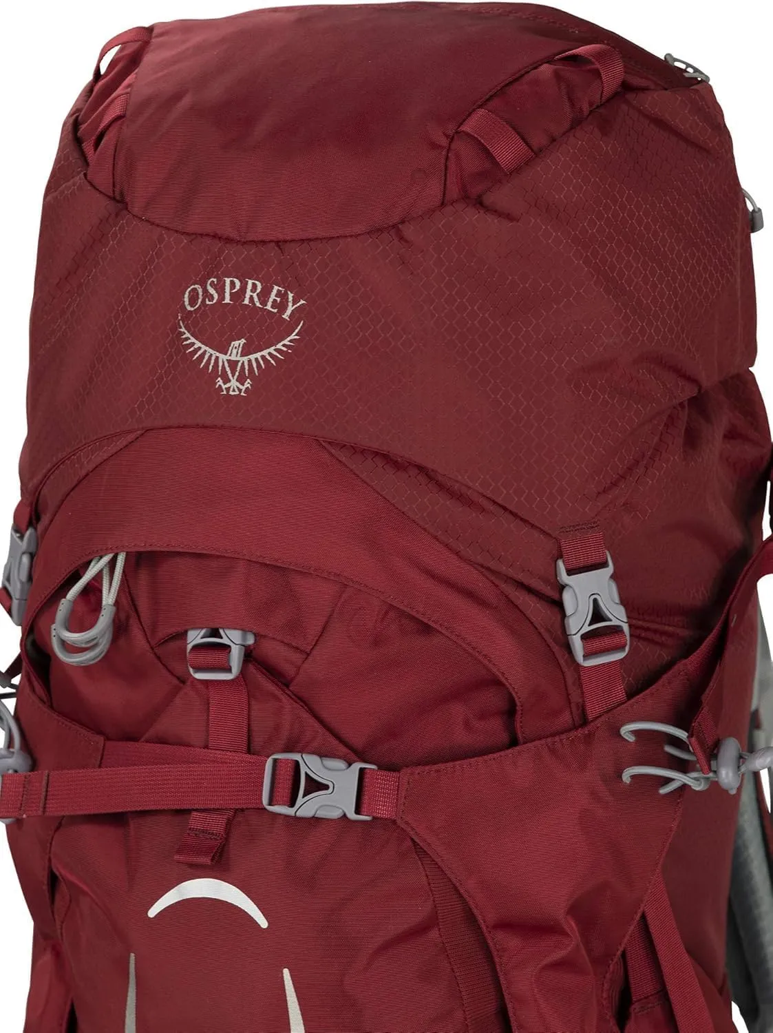 Osprey Ariel 55L Women's Backpacking Backpack, Claret Red, WM/L