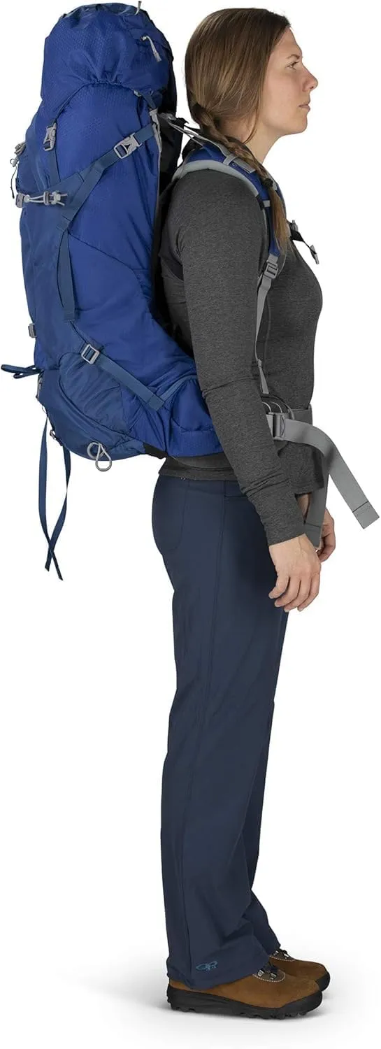 Osprey Ariel 65L Women's Backpacking Backpack, Claret Red, WXS/S
