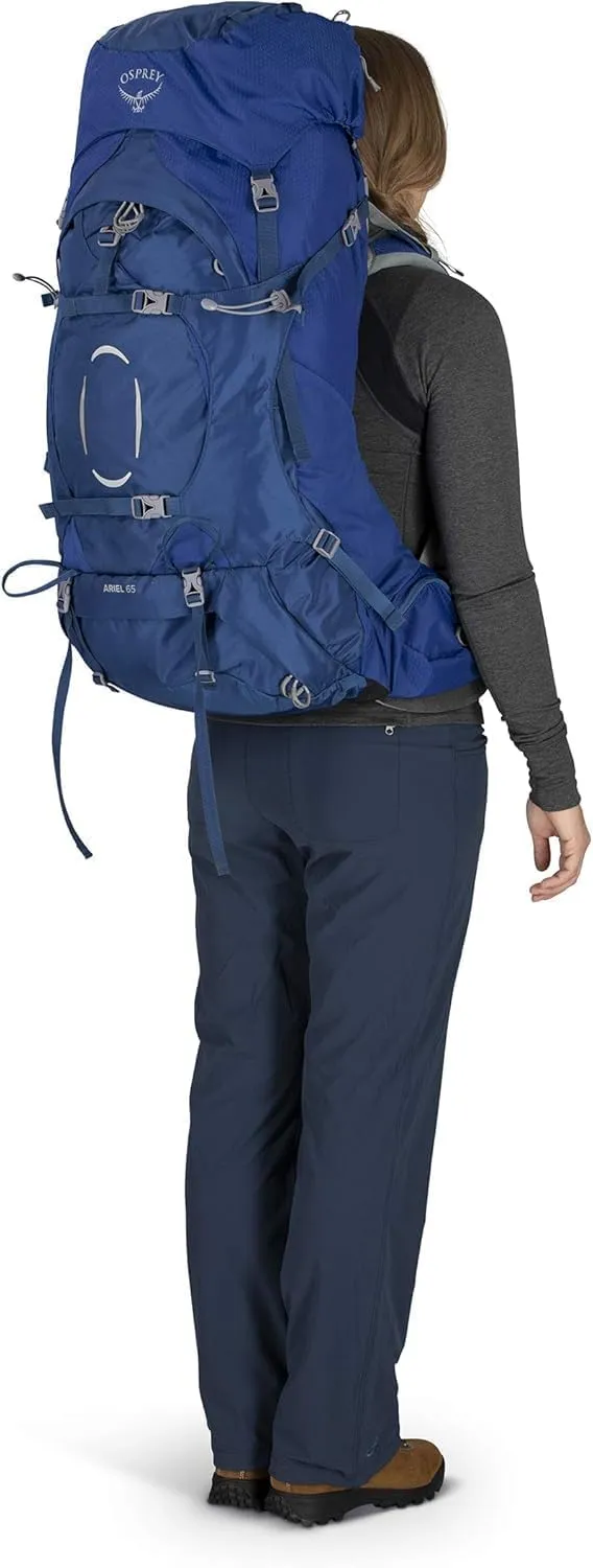 Osprey Ariel 65L Women's Backpacking Backpack, Claret Red, WXS/S