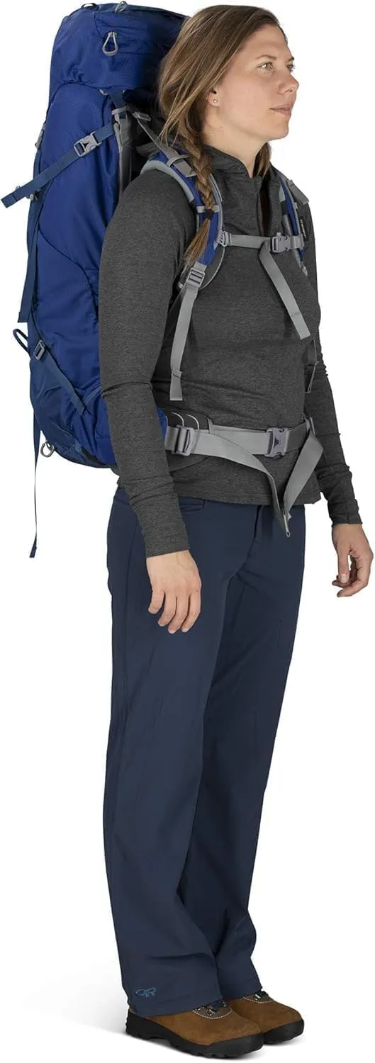 Osprey Ariel 65L Women's Backpacking Backpack, Claret Red, WXS/S