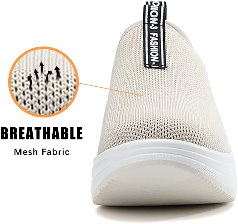 Oude Platform Loafers for Women Comfortable | Womens Slip On Sneakers Lightweight | Women's Walking Shoes Work Long Hours | Thick Rocking Bottom