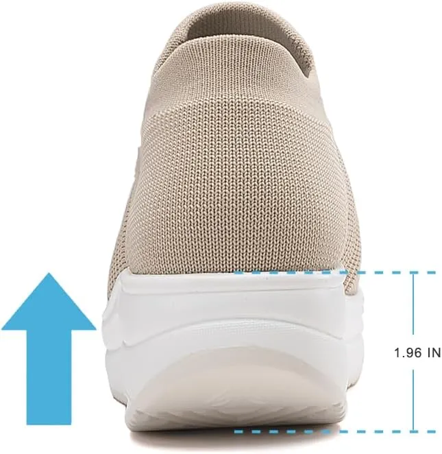 Oude Platform Loafers for Women Comfortable | Womens Slip On Sneakers Lightweight | Women's Walking Shoes Work Long Hours | Thick Rocking Bottom