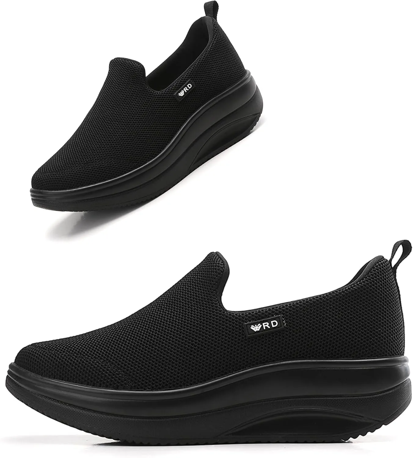Oude Slip On Sneakers Women Comfortable | Womens Orthopedic Slip On Shoes Traveling | 2 Inch Rocker Bottom