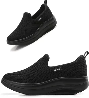 Oude Slip On Sneakers Women Comfortable | Womens Orthopedic Slip On Shoes Traveling | 2 Inch Rocker Bottom