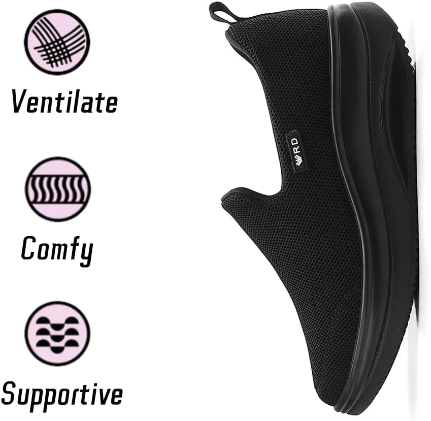 Oude Slip On Sneakers Women Comfortable | Womens Orthopedic Slip On Shoes Traveling | 2 Inch Rocker Bottom