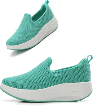 Oude Slip On Sneakers Women Comfortable | Womens Orthopedic Slip On Shoes Traveling | 2 Inch Rocker Bottom