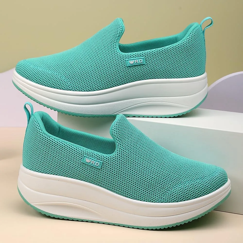 Oude Slip On Sneakers Women Comfortable | Womens Orthopedic Slip On Shoes Traveling | 2 Inch Rocker Bottom